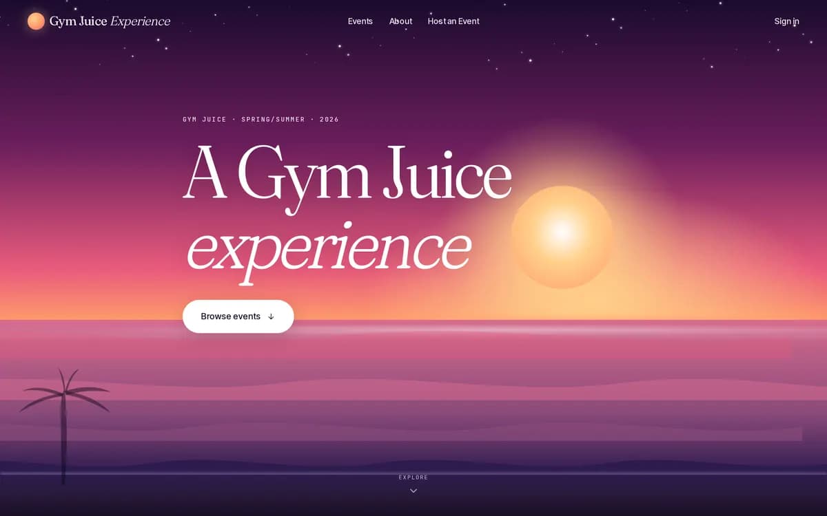 Gym Juice Experience